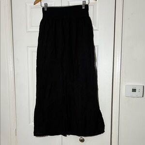 SAGA Linen Split Leg Pant Women’s Small Black